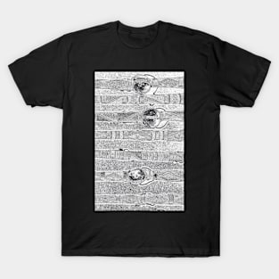 Abstract #1 in Black & White T-Shirt